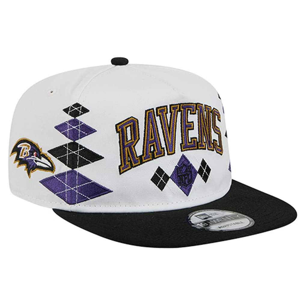 Baltimore Ravens New Era Argyle 19TWENTY Adjustable Hat White