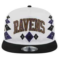 Baltimore Ravens New Era Argyle 19TWENTY Adjustable Hat White