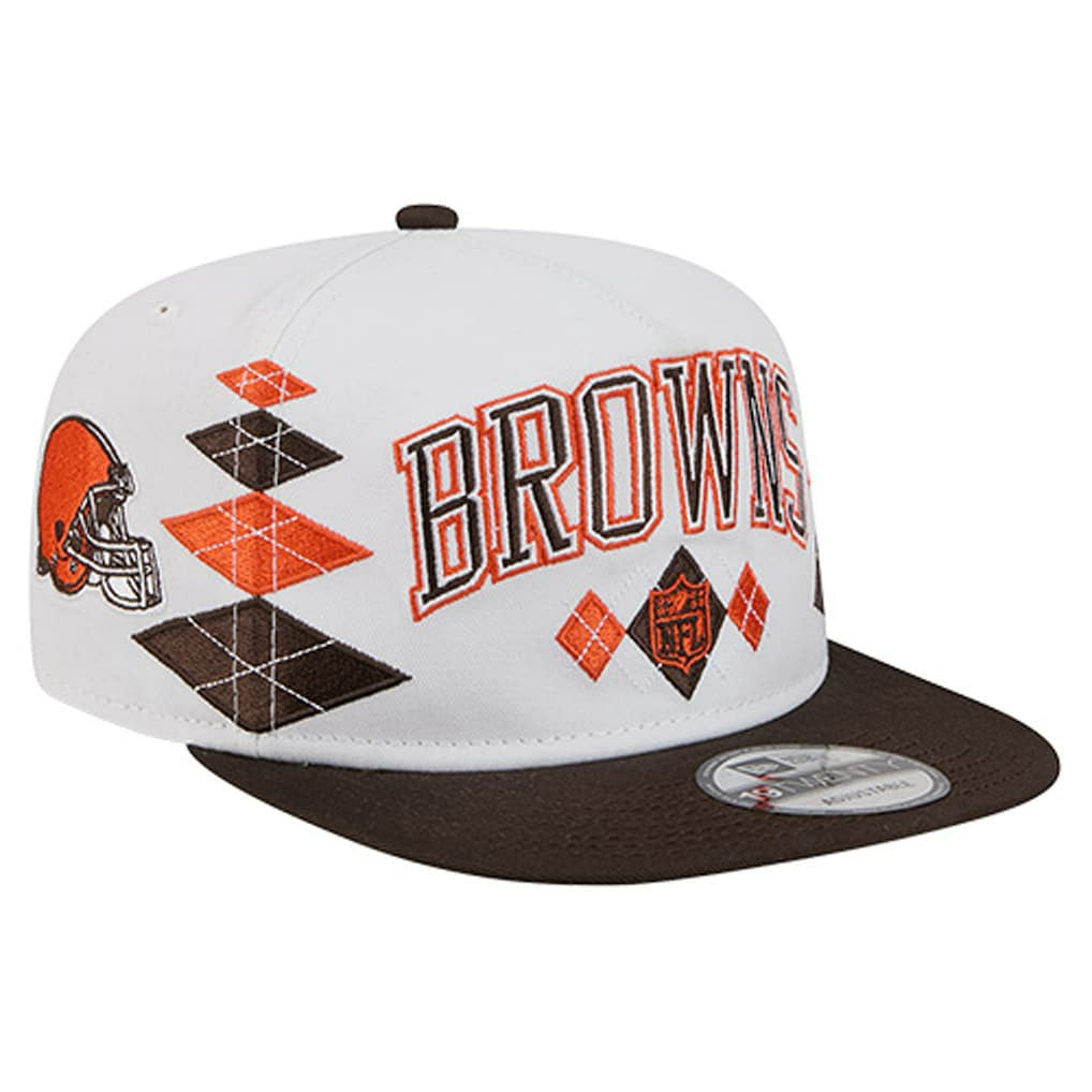 Cleveland Browns New Era Argyle 19TWENTY Adjustable Hat White