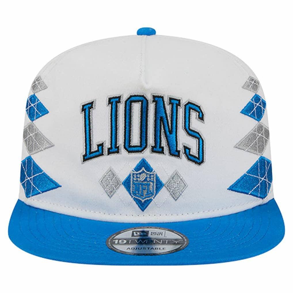 Detroit Lions New Era Argyle 19TWENTY Adjustable Hat White