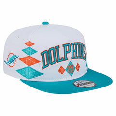 Miami Dolphins New Era Argyle 19TWENTY Adjustable Hat White