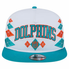 Miami Dolphins New Era Argyle 19TWENTY Adjustable Hat White