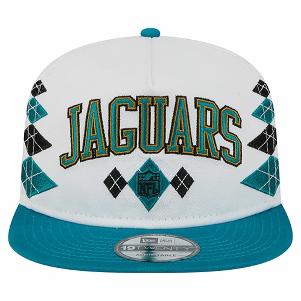 Jacksonville Jaguars New Era Argyle 19TWENTY Adjustable Hat White