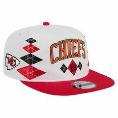 Kansas City Chiefs New Era Argyle 19TWENTY Adjustable Hat White
