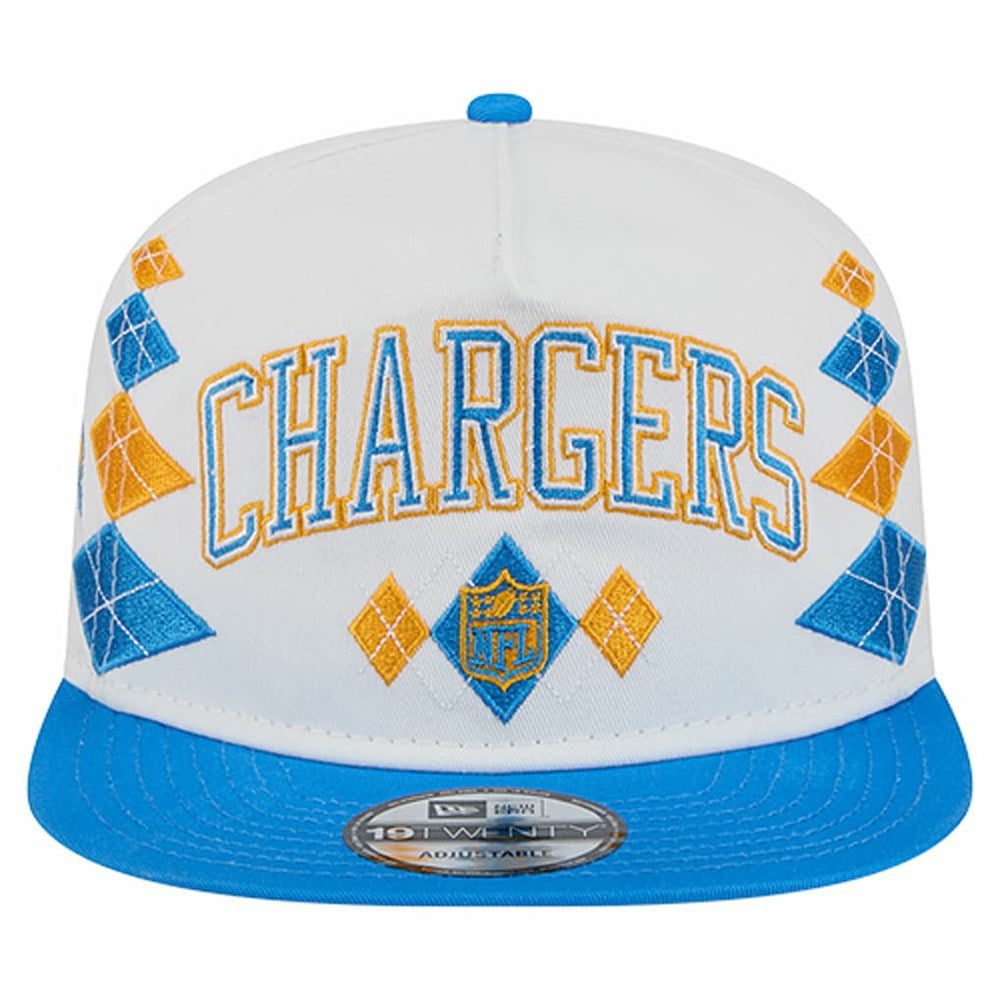Los Angeles Chargers New Era Argyle 19TWENTY Adjustable Hat White