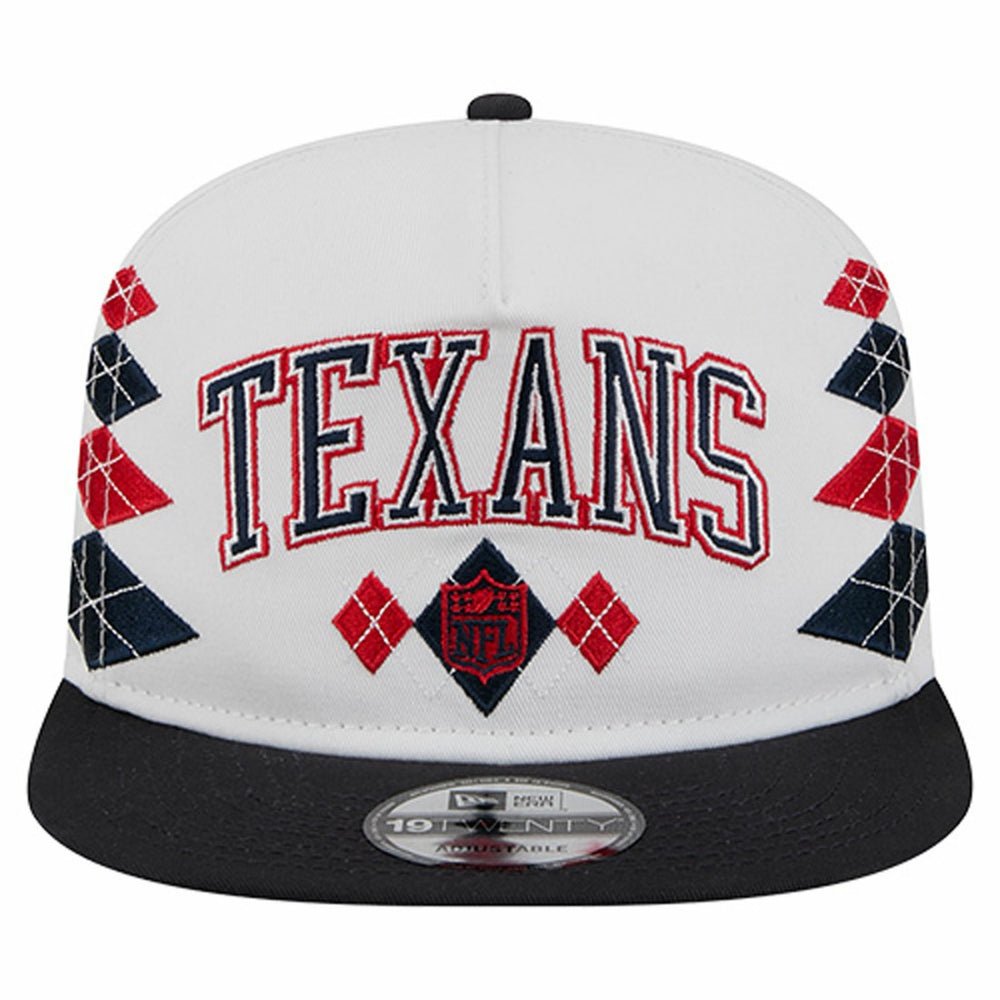 Houston Texans New Era Argyle 19TWENTY Adjustable Hat White