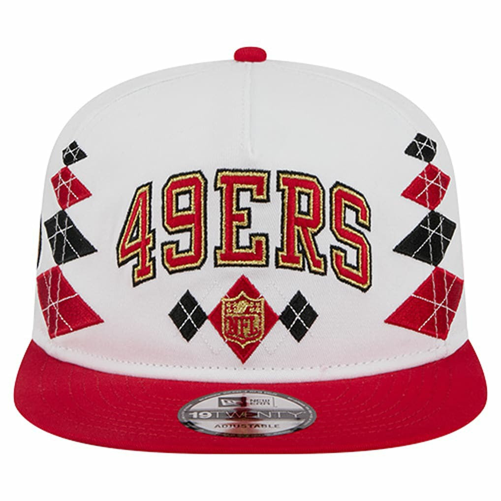 San Francisco 49ers New Era Argyle 19TWENTY Adjustable Hat White