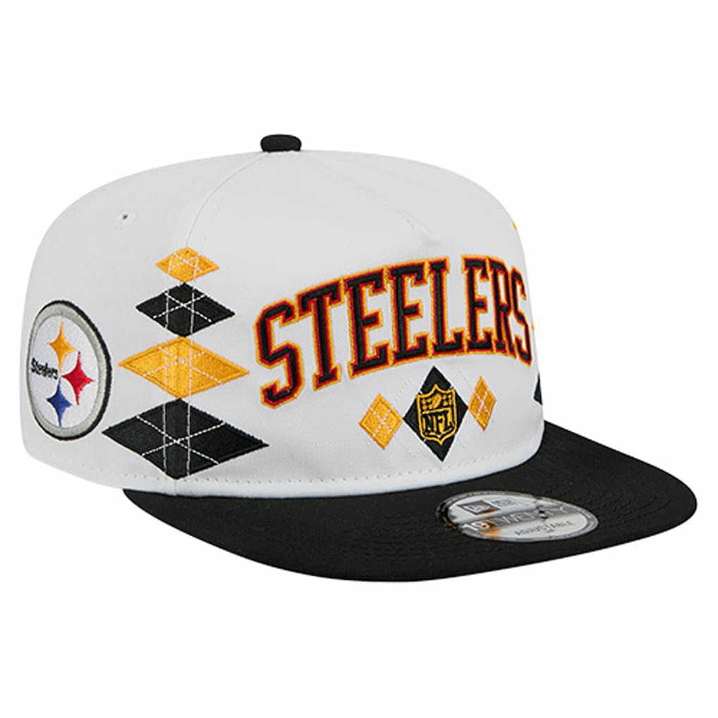 Pittsburgh Steelers New Era Argyle 19TWENTY Adjustable Hat White