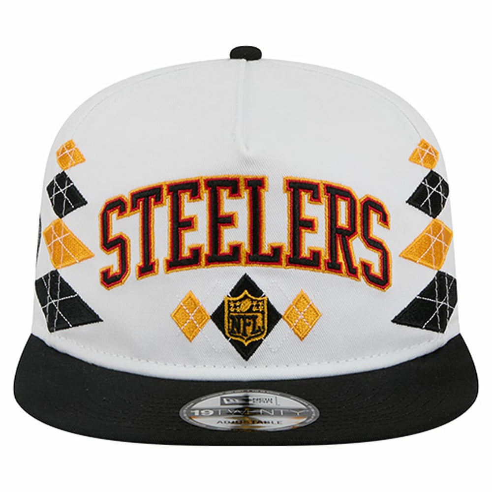 Pittsburgh Steelers New Era Argyle 19TWENTY Adjustable Hat White