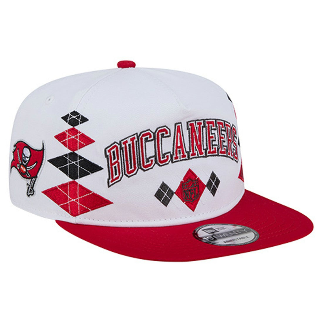Tampa Bay Buccaneers New Era Argyle 19TWENTY Adjustable Hat White