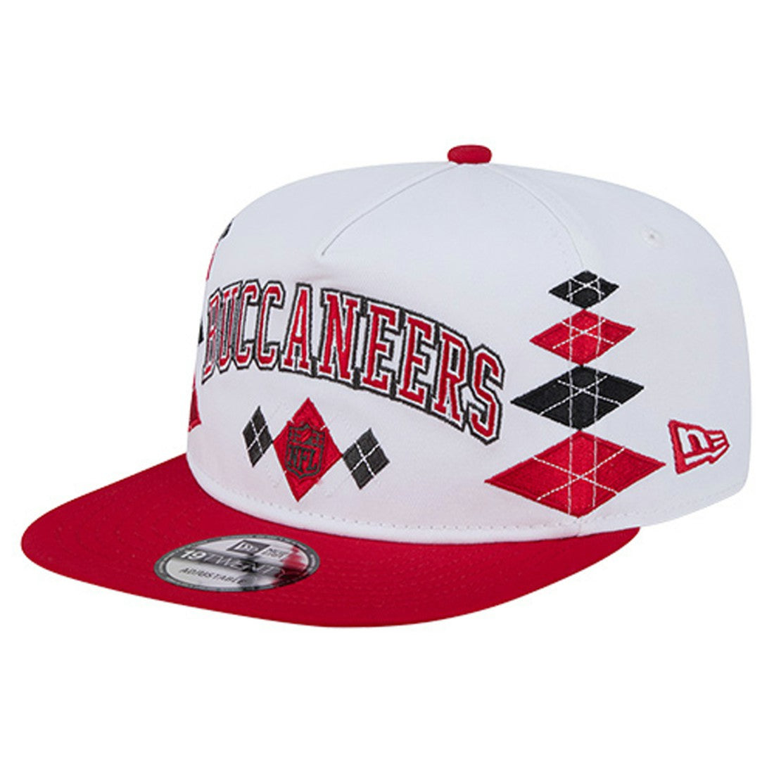 Tampa Bay Buccaneers New Era Argyle 19TWENTY Adjustable Hat White