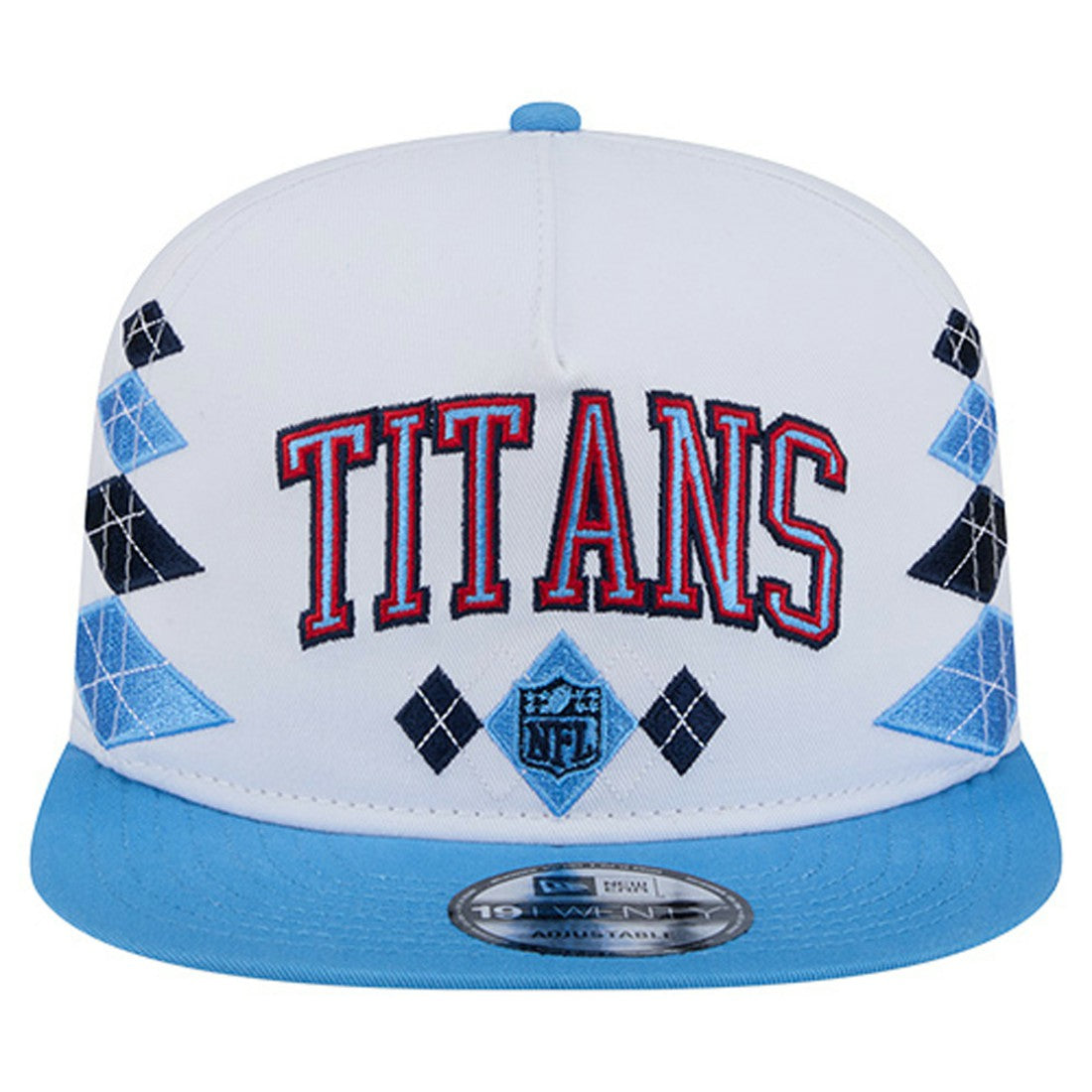 Tennessee Titans New Era Argyle 19TWENTY Adjustable Hat White