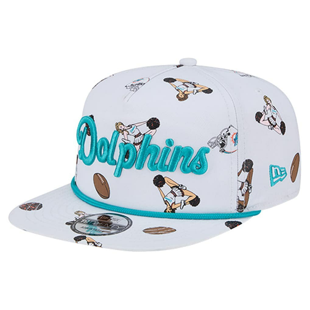 Miami Dolphins New Era Team Cheer 19TWENTY Snapback Hat White