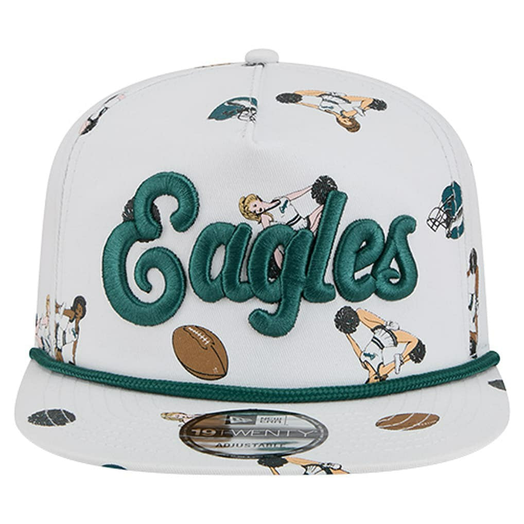 Philadelphia Eagles New Era Team Cheer 19TWENTY Snapback Hat White