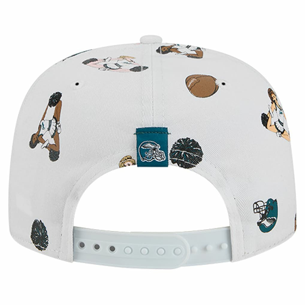 Philadelphia Eagles New Era Team Cheer 19TWENTY Snapback Hat White