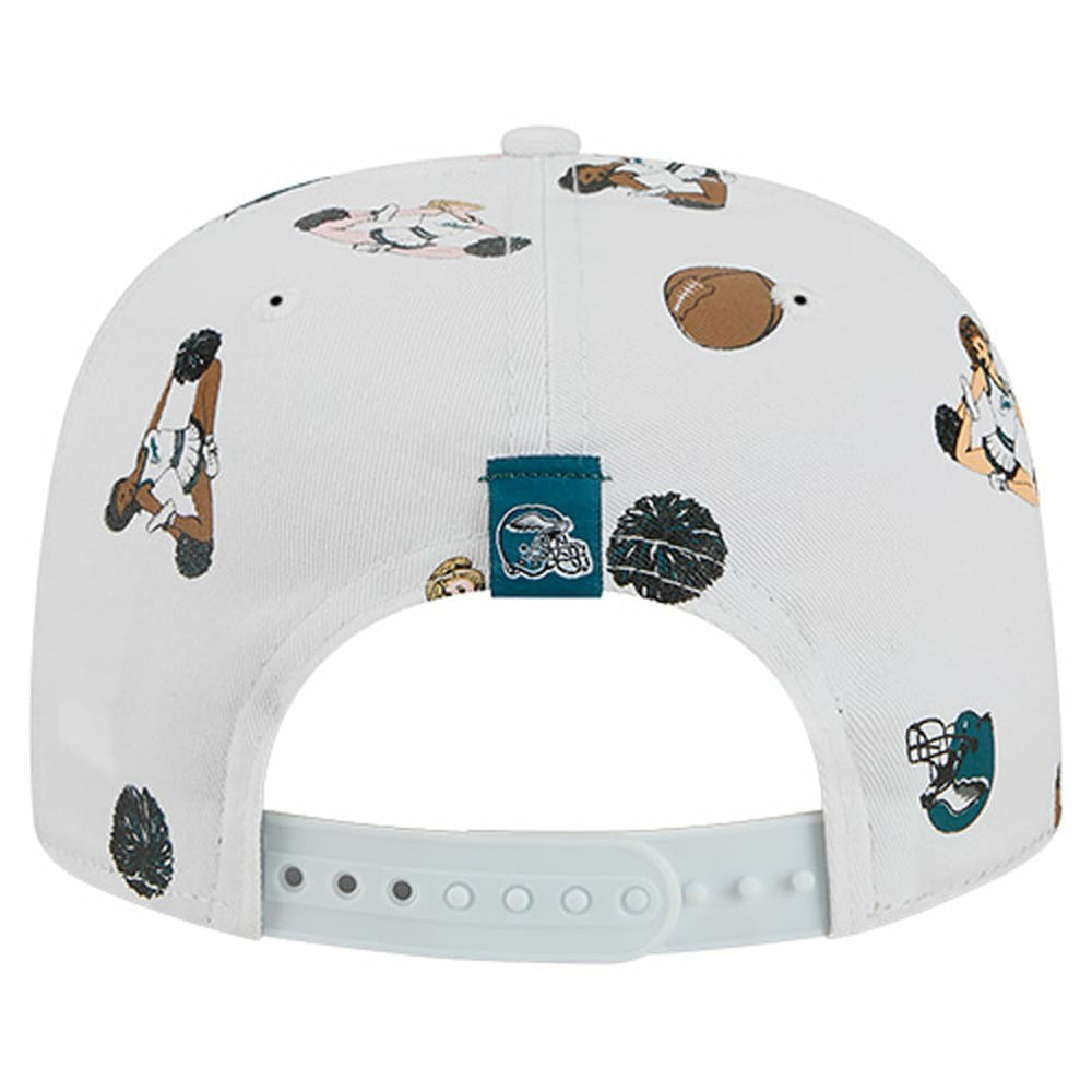 Philadelphia Eagles New Era Team Cheer 19TWENTY Snapback Hat White