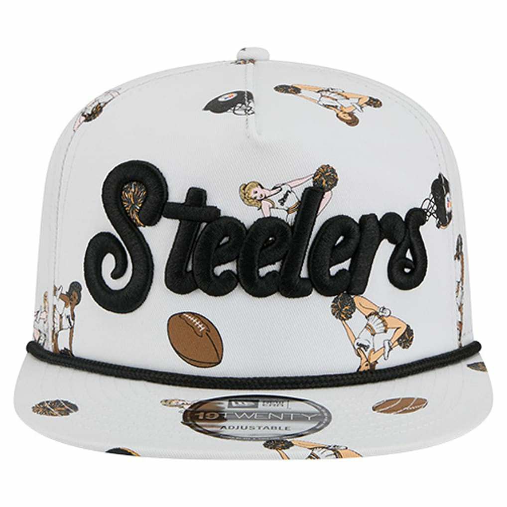 Pittsburgh Steelers New Era Team Cheer 19TWENTY Snapback Hat White