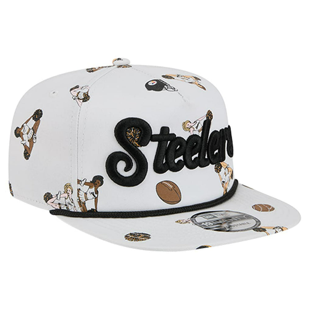 Pittsburgh Steelers New Era Team Cheer 19TWENTY Snapback Hat White
