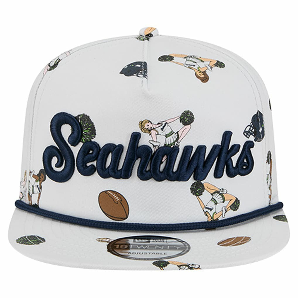 Seattle Seahawks New Era Team Cheer 19TWENTY Snapback Hat White