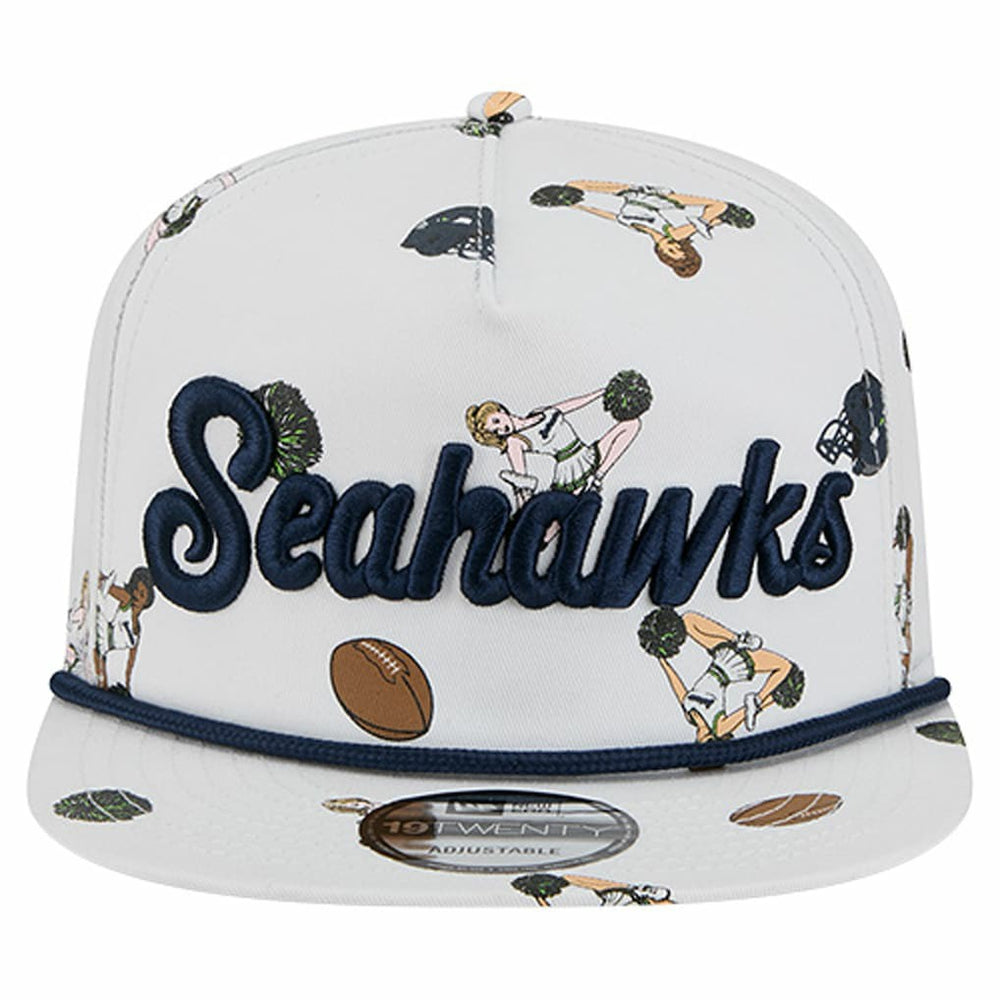 Seattle Seahawks New Era Team Cheer 19TWENTY Snapback Hat White