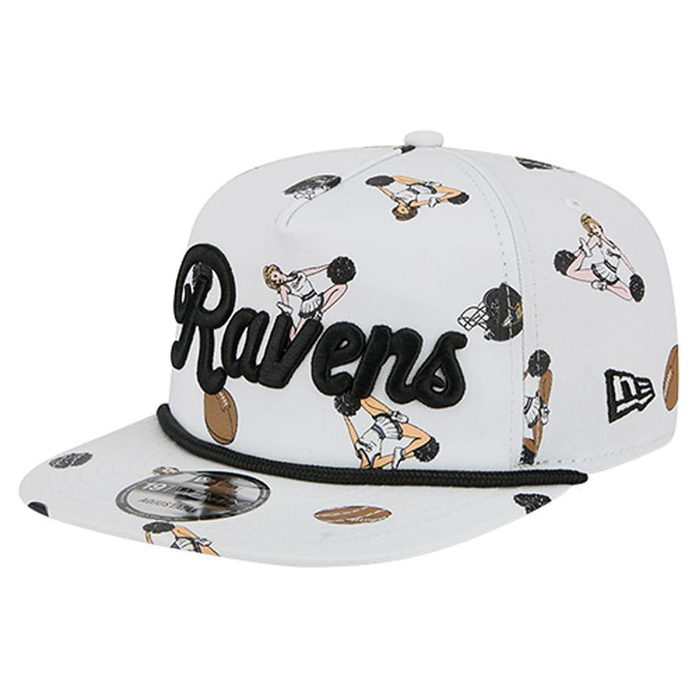 Baltimore Ravens New Era Team Cheer 19TWENTY Snapback Hat White