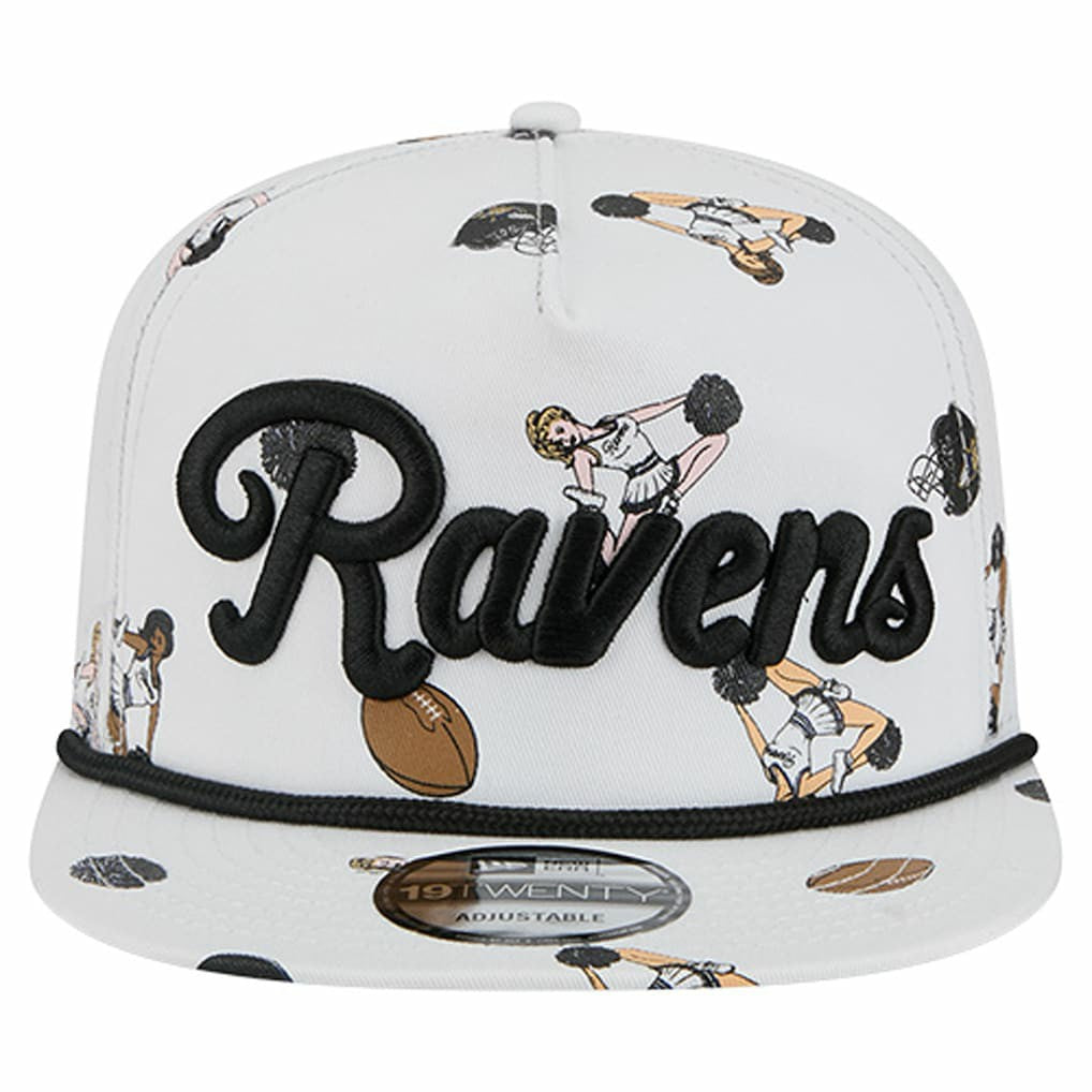 Baltimore Ravens New Era Team Cheer 19TWENTY Snapback Hat White