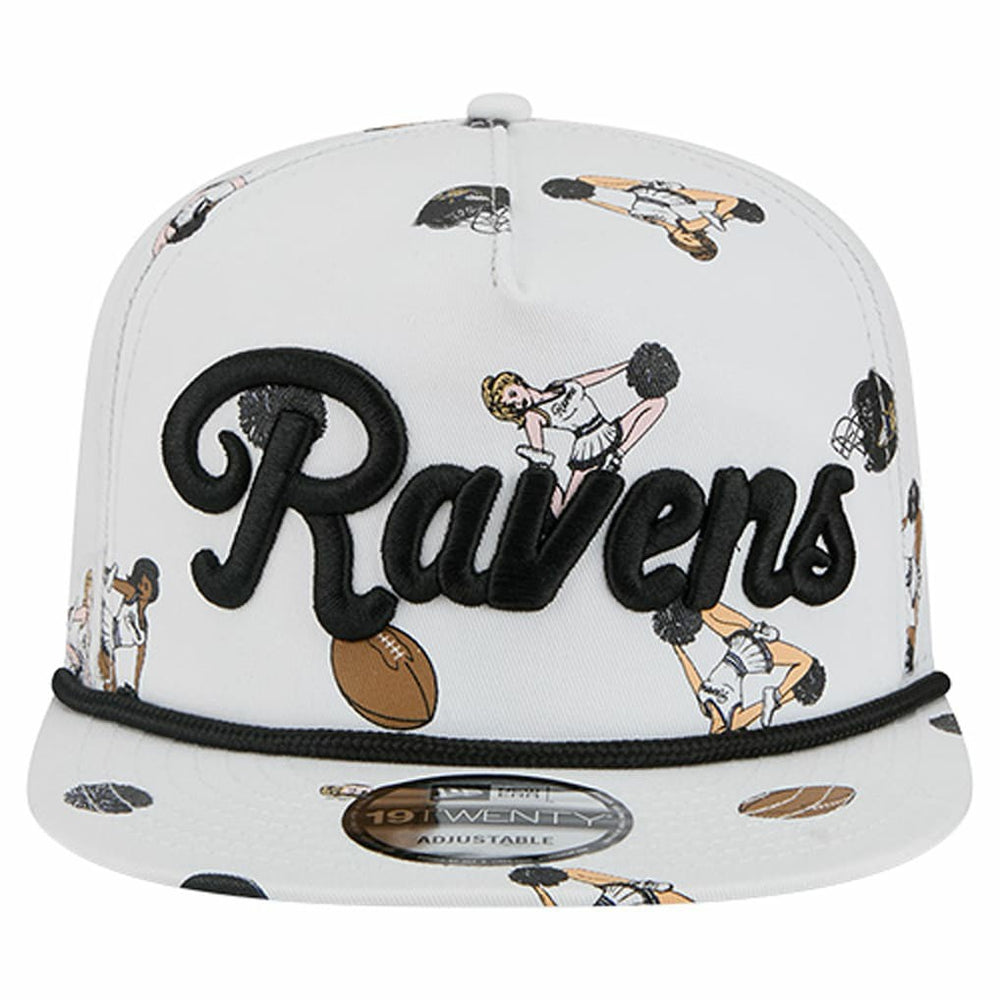 Baltimore Ravens New Era Team Cheer 19TWENTY Snapback Hat White