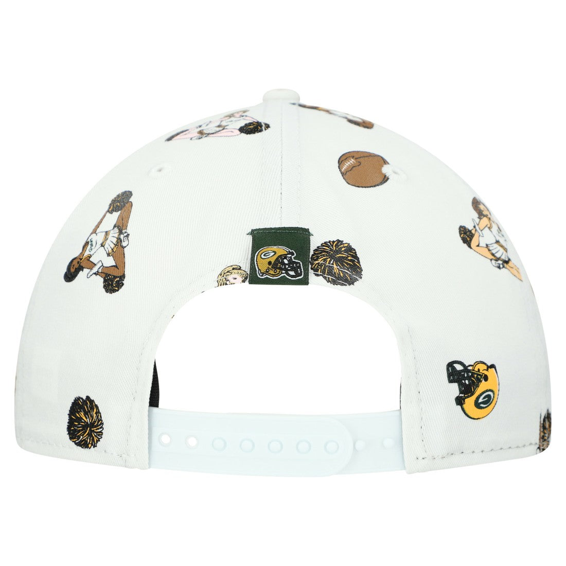 Green Bay Packers New Era Team Cheer 19TWENTY Snapback Hat White