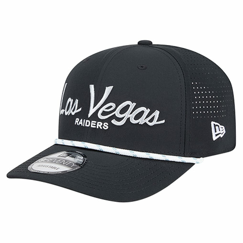 Las Vegas Raiders New Era Script 9SEVENTY Adjustable Hat Black