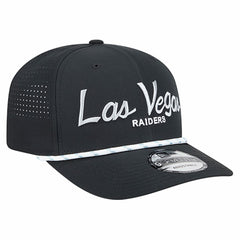 Las Vegas Raiders New Era Script 9SEVENTY Adjustable Hat Black
