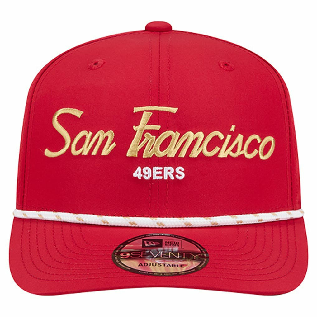 San Francisco 49ers New Era Script 9SEVENTY Adjustable Hat Scarlet