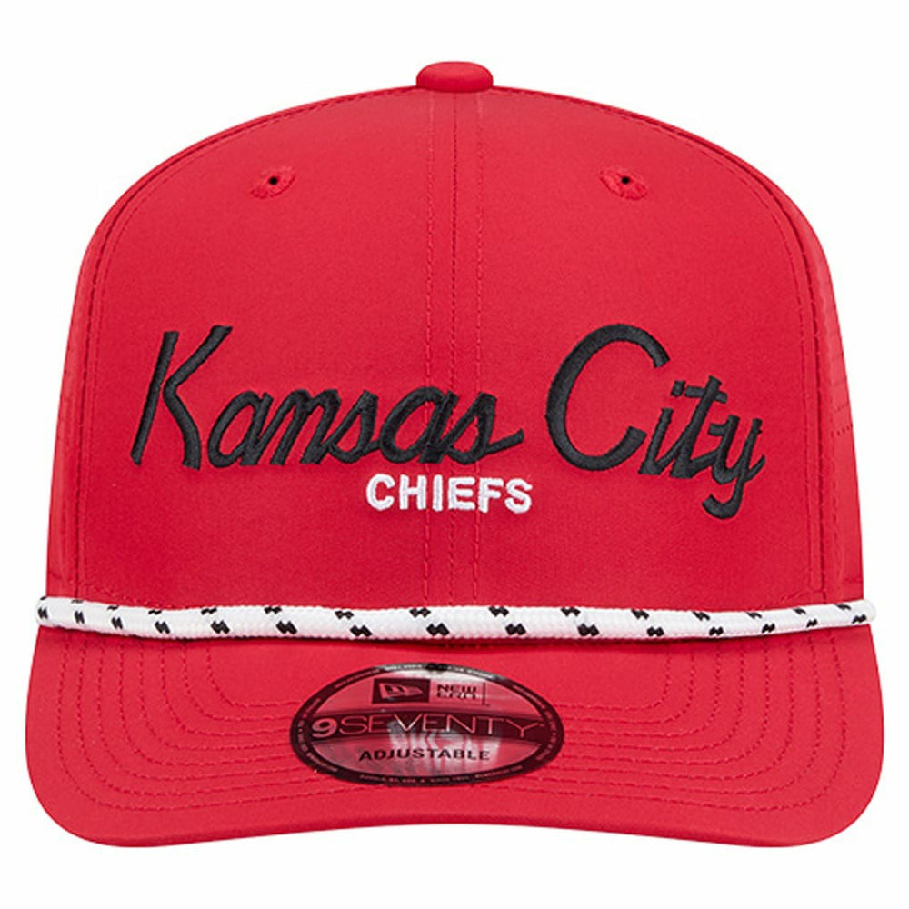 Kansas City Chiefs New Era Script 9SEVENTY Adjustable Hat Red
