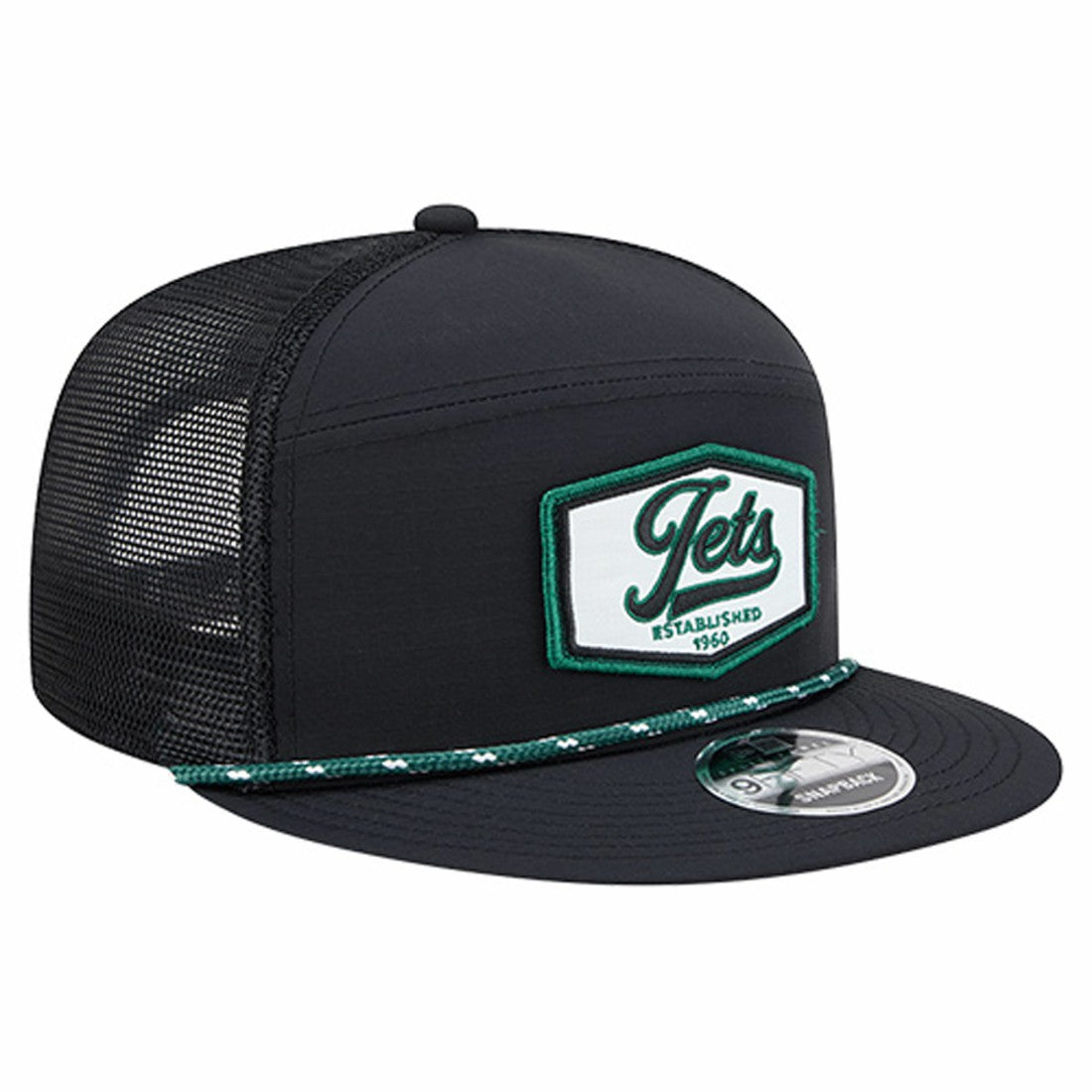 New York Jets New Era Ripstop Patch 9FIFTY Split Panel Snapback Hat Black