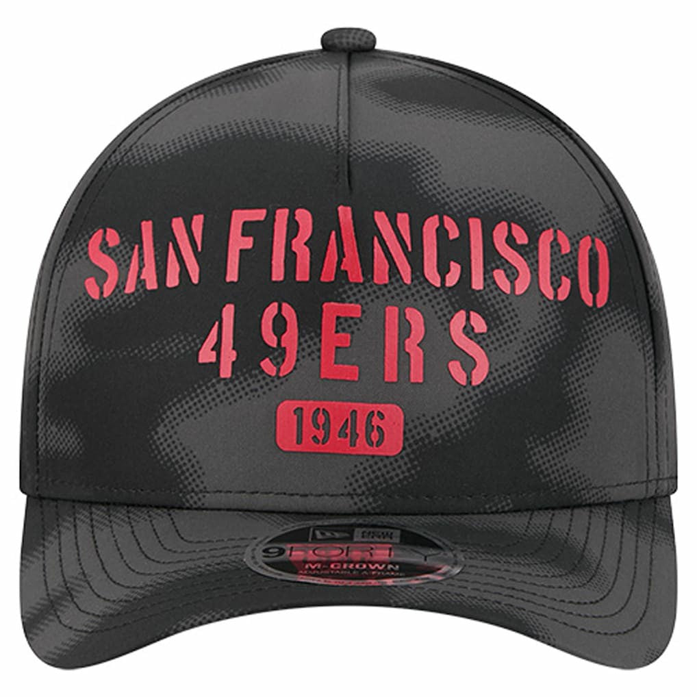 San Francisco 49ers New Era Halftone Camo 9FORTY Hat Gray