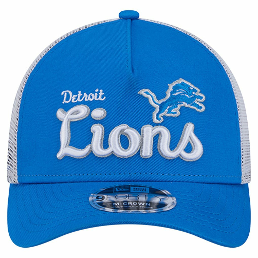 Detroit Lions New Era Side Lines 9FORTY Adjustable Hat Blue