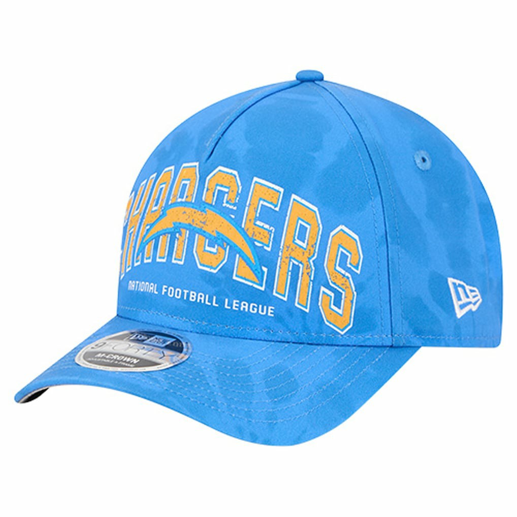 Los Angeles Chargers New Era Tie Dye Fade 9Forty M-Crown A-Frame Adjustable Hat Powder Blue