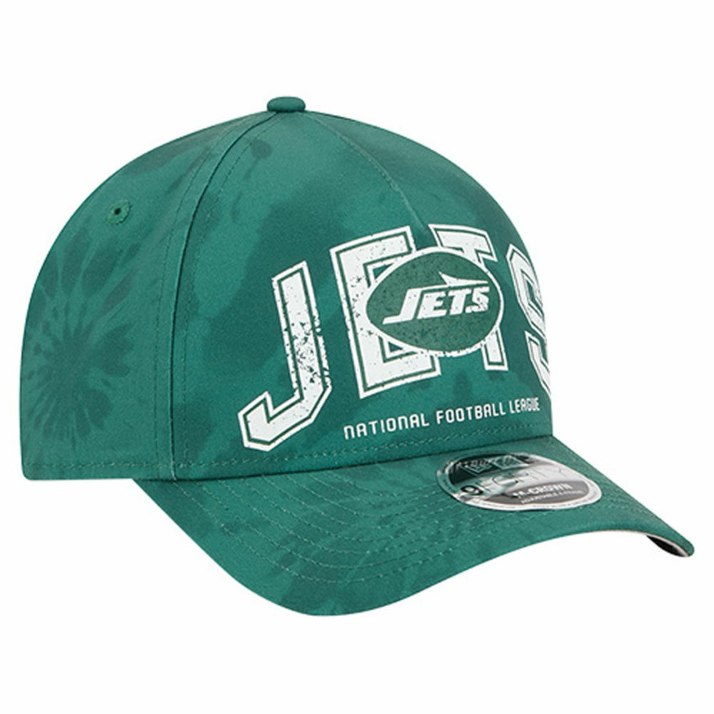 New York Jets New Era Tie Dye Fade 9Forty M-Crown A-Frame Adjustable Hat Green