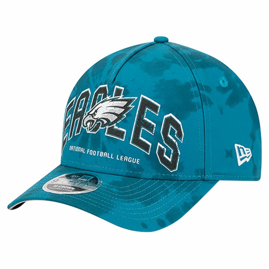 Philadelphia Eagles New Era Tie Dye Fade 9Forty M-Crown A-Frame Adjustable Hat Midnight Green