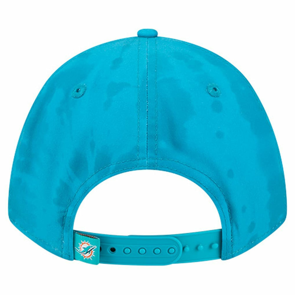 Miami Dolphins New Era Tie Dye Fade 9Forty M-Crown A-Frame Adjustable Hat Aqua