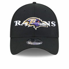 Baltimore Ravens New Era Overlap Logo 39THIRTY Stretch Fit Hat Black