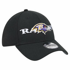Baltimore Ravens New Era Overlap Logo 39THIRTY Stretch Fit Hat Black