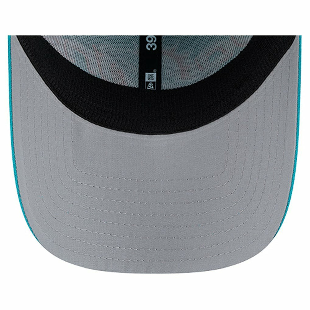 Miami Dolphins New Era Overlap Logo 39THIRTY Stretch Fit Hat Aqua