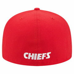 Kansas City Chiefs New Era Overlap Wordmark 59FIFTY Fitted Hat Red