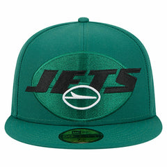 New York Jets New Era Overlap Wordmark 59FIFTY Fitted Hat Green