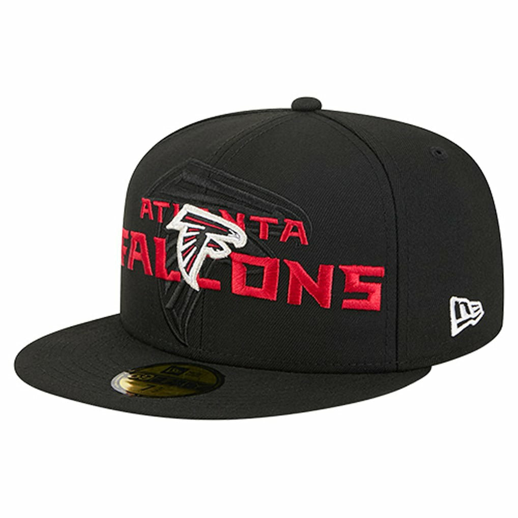 Atlanta Falcons New Era Overlap Wordmark 59FIFTY Fitted Hat Black