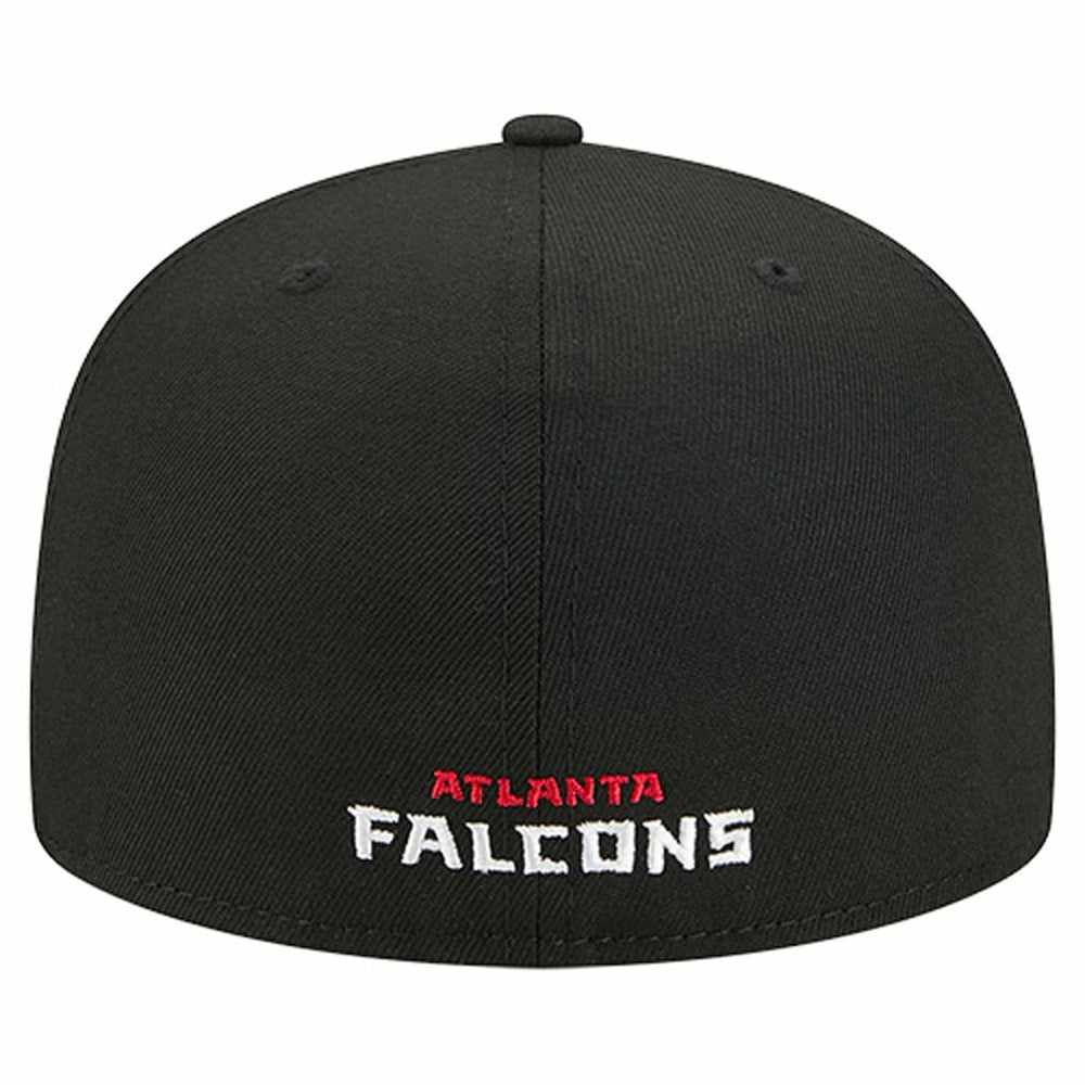Atlanta Falcons New Era Overlap Wordmark 59FIFTY Fitted Hat Black