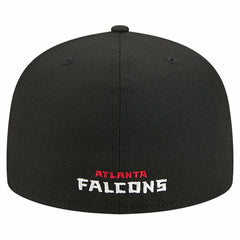 Atlanta Falcons New Era Overlap Wordmark 59FIFTY Fitted Hat Black