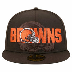 Cleveland Browns New Era Overlap Wordmark 59FIFTY Fitted Hat Brown