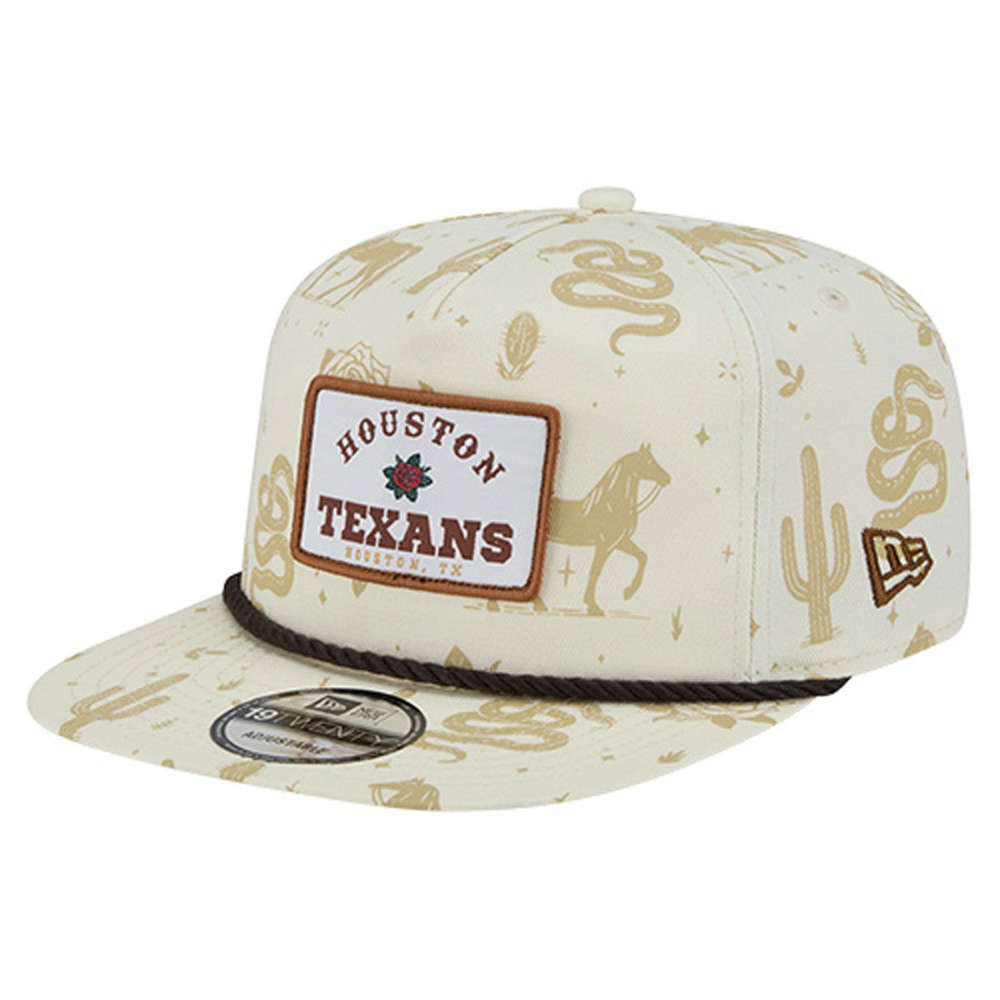 Houston Texans New Era Desert Rose 19TWENTY Adjustable Hat Cream
