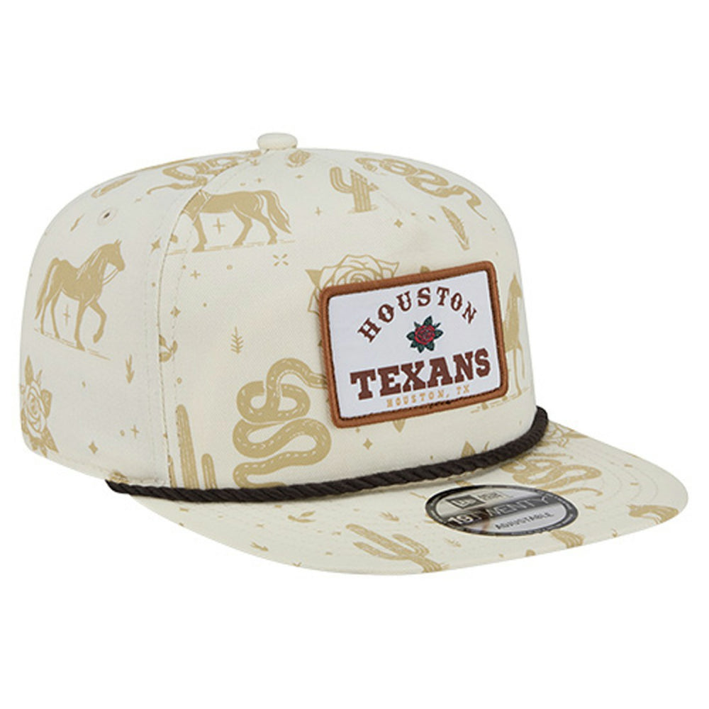 Houston Texans New Era Desert Rose 19TWENTY Adjustable Hat Cream